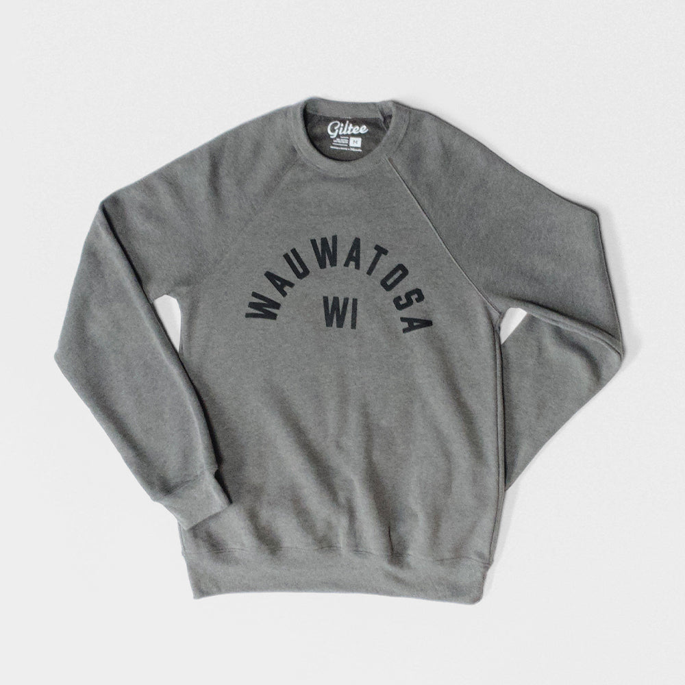 【関税&送料込】 Dove Grey Cotton Huron Sweatshi Wauwatosa Horizon Crewneck Sweatshirt - Assorted Colors