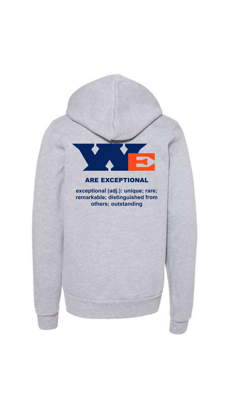'We Are Exceptional' Youth Sponge Fleece Hoodie - Athletic Heather Available