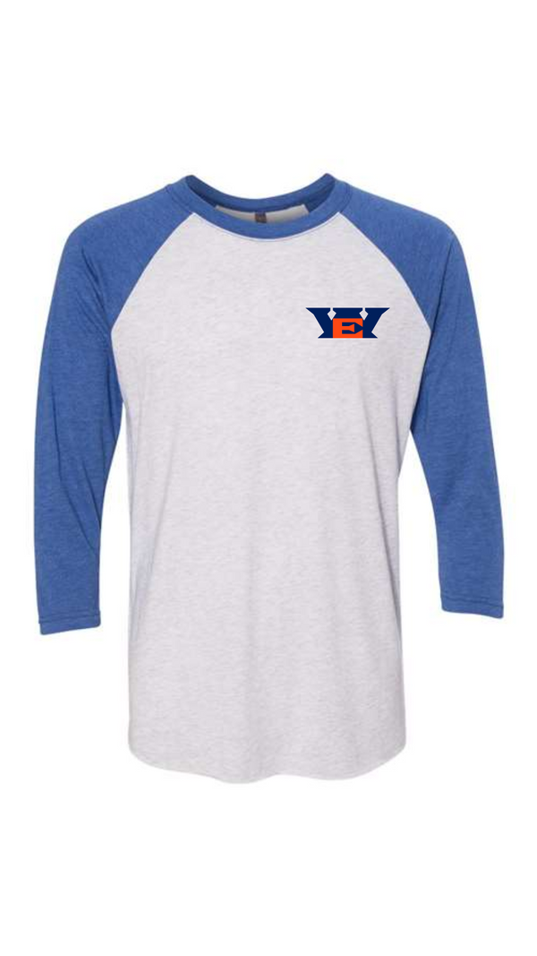 'We Are Exceptional' Adult 3/4 Raglan Tee - Royal Sleeves/ White Heather Body