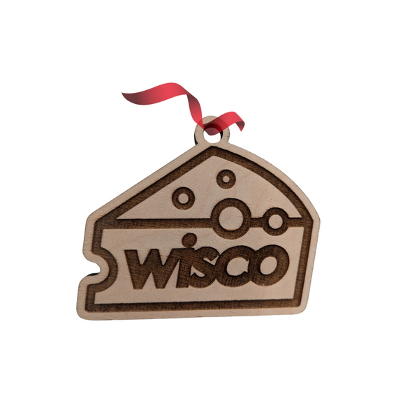 Hand Crafted Wood Ornament - Cheese