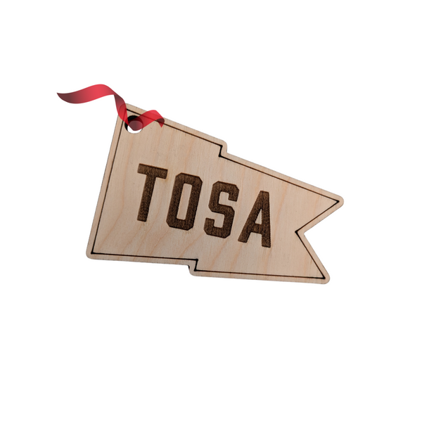 Hand Crafted Wood Ornament - Tosa Pennant