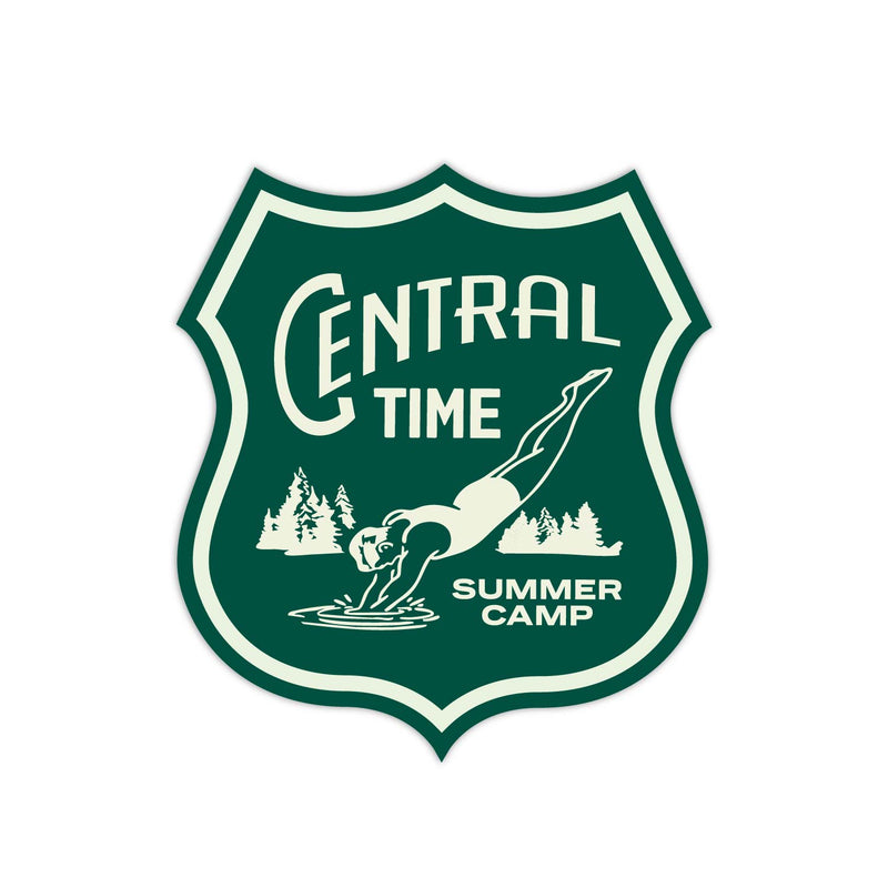 Central Time Dive In Sticker