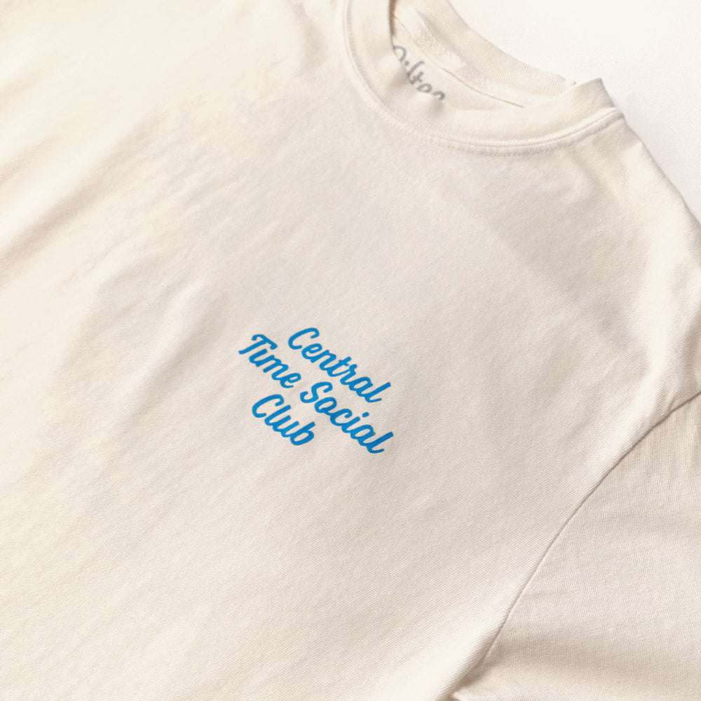 Central Time Script Heavyweight Long Sleeve Tee - Vintage Linen