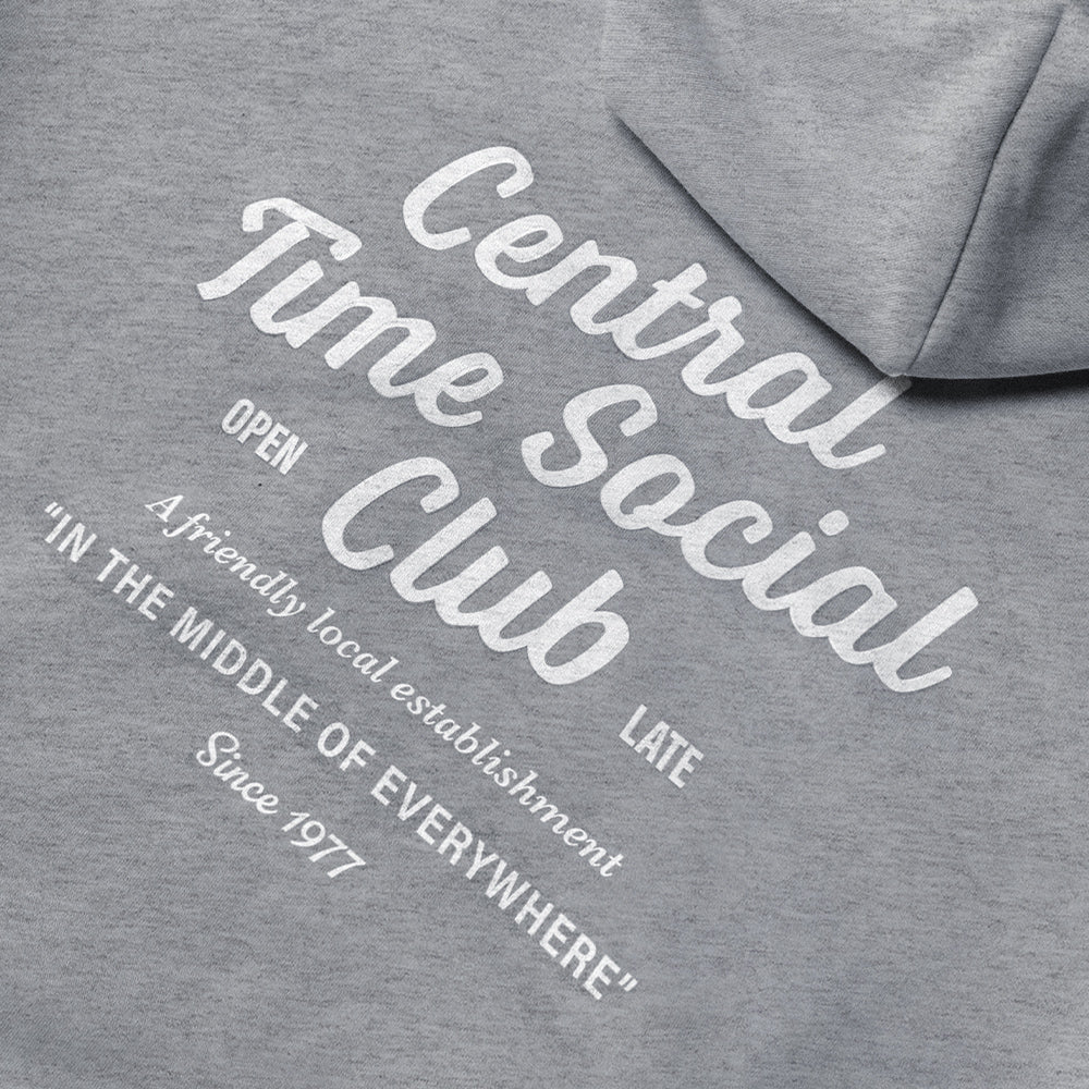 Central Time Social Club Lounge Hoodie Athletic Heather