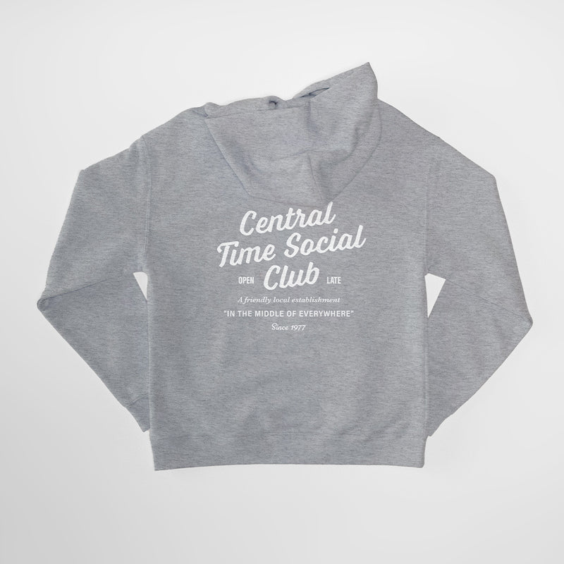 Central Time Social Club Lounge Hoodie - Athletic Heather