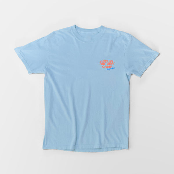 Central Time Summer Camp Heavyweight Tee - Washed Sky Blue
