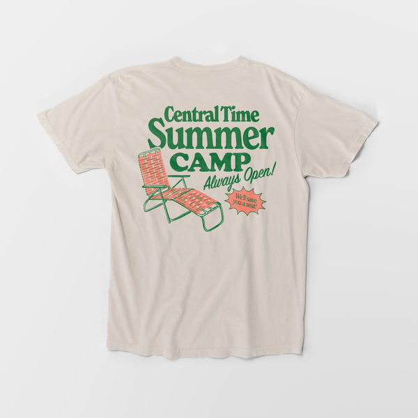 Central Time Summer Camp Heavyweight Tee - Vintage Linen
