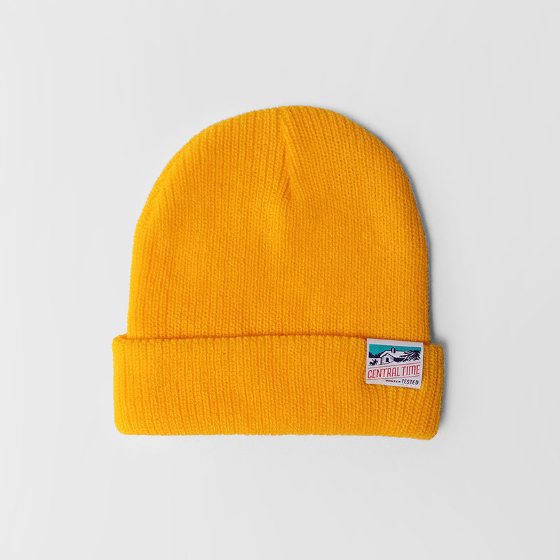 Central Time Snow Beanie - Gold