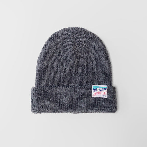 Central Time Snow Beanie - Charcoal