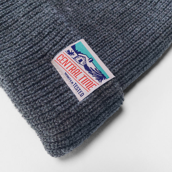 Central Time Snow Beanie - Charcoal