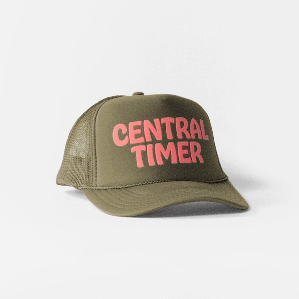 Central Timer Puff Print Foam Trucker - multiple colors available