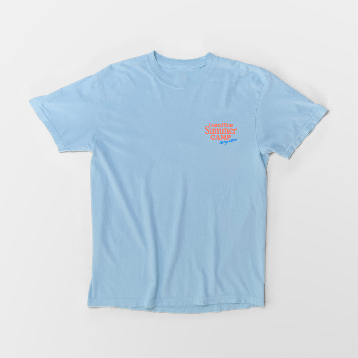 Central Time Summer Camp Blue Shirt - Ecomm Back