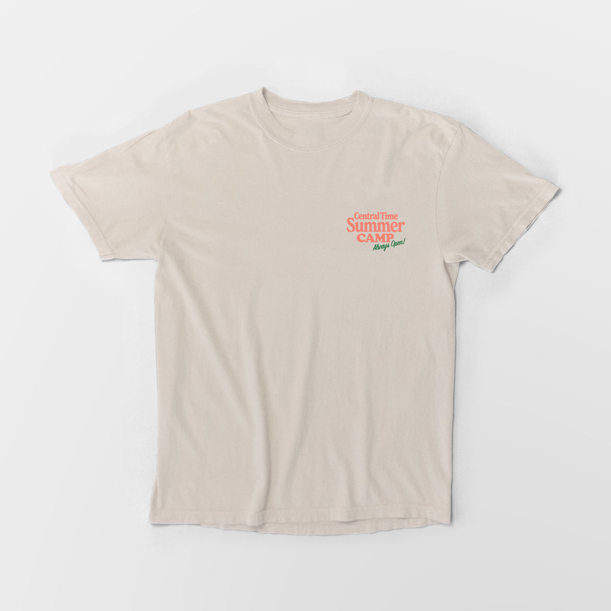 Central Time Summer Camp Ivory Shirt - Ecomm Front2