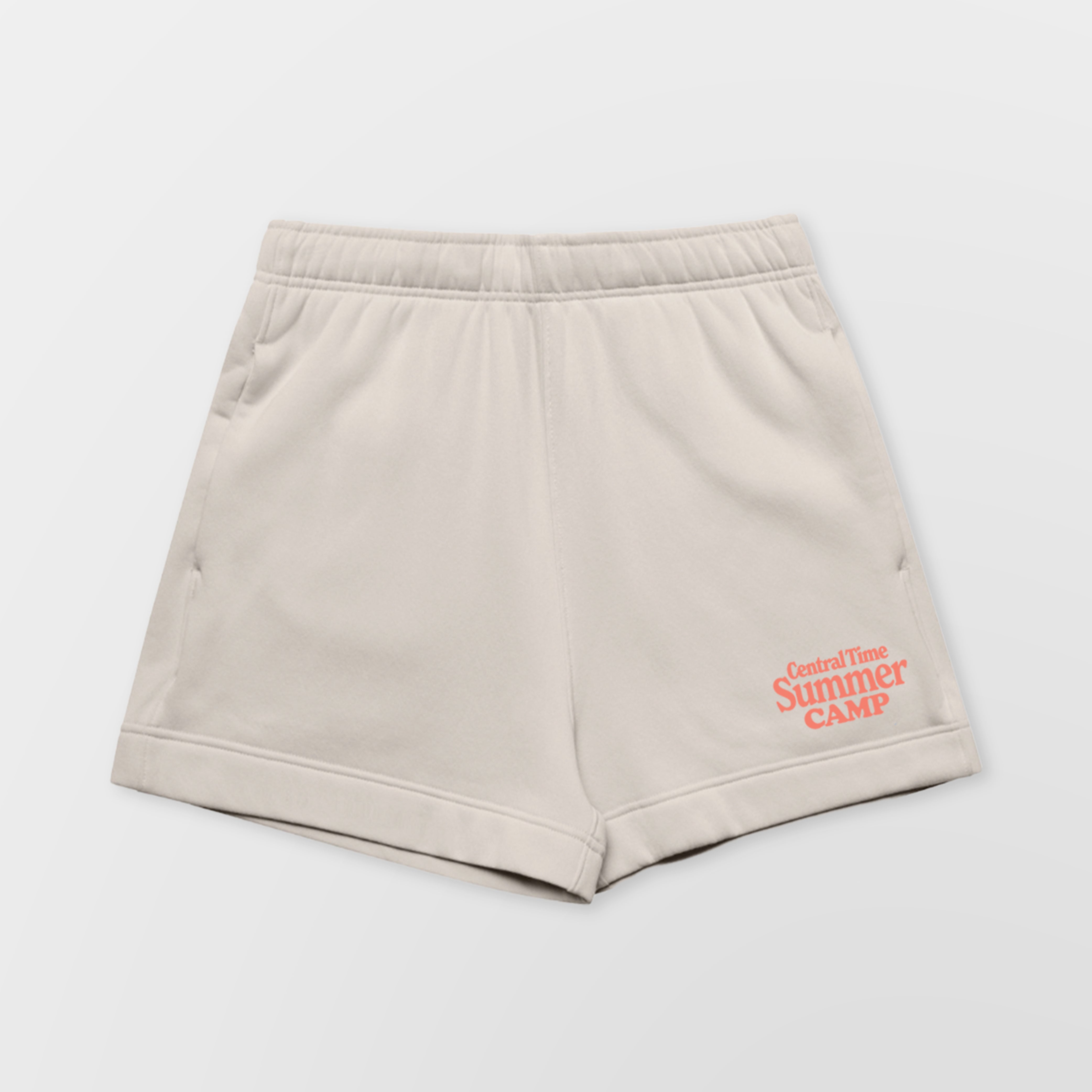 Central Ttime Summer Camp Ivory Shorts - Ecomm Front