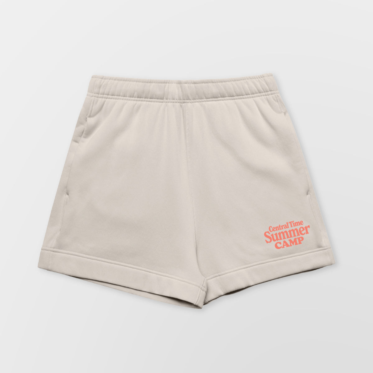 Central Ttime Summer Camp Ivory Shorts - Ecomm Front
