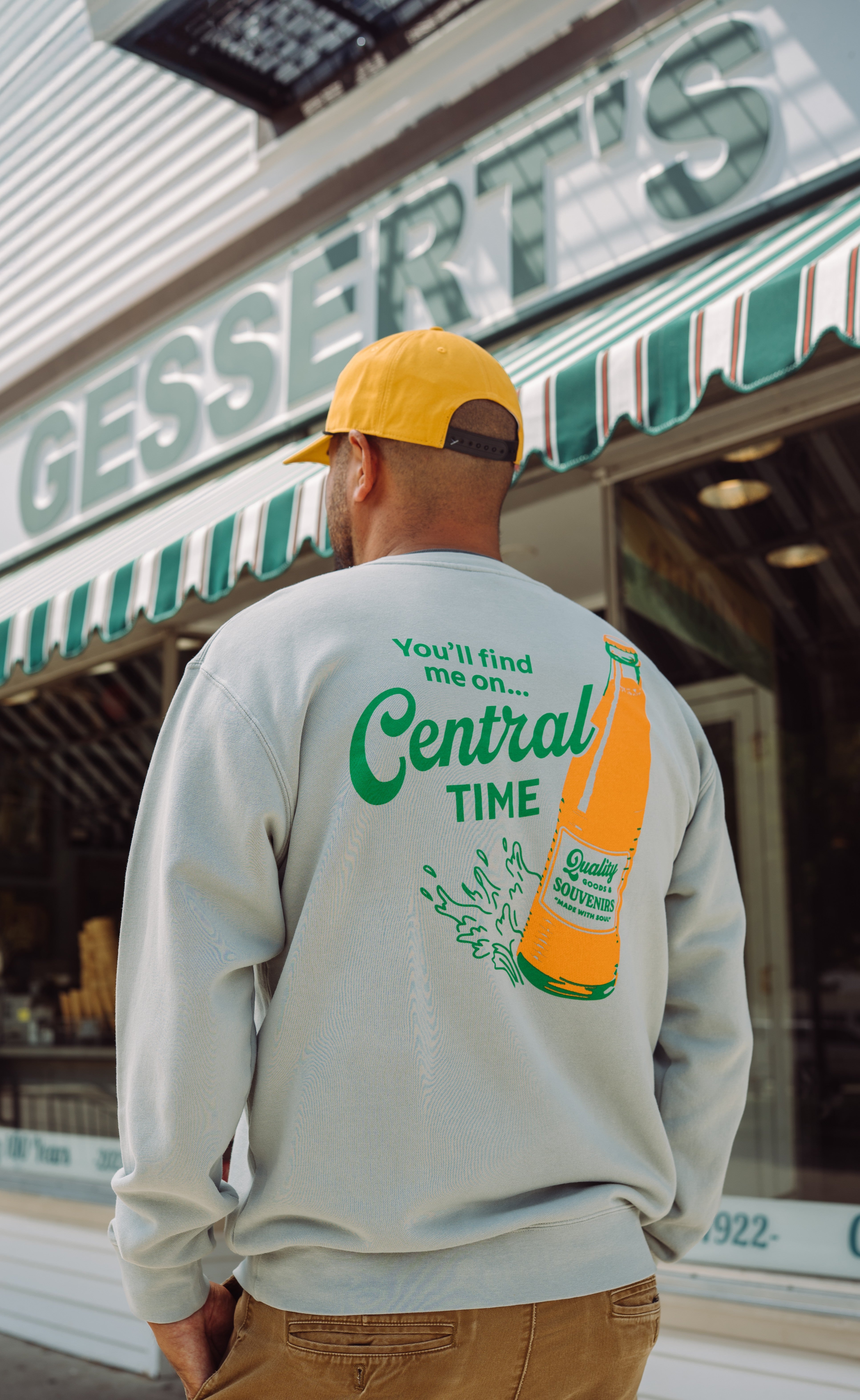 The Orange Soda Unisex Crewneck - Sunwashed Sage