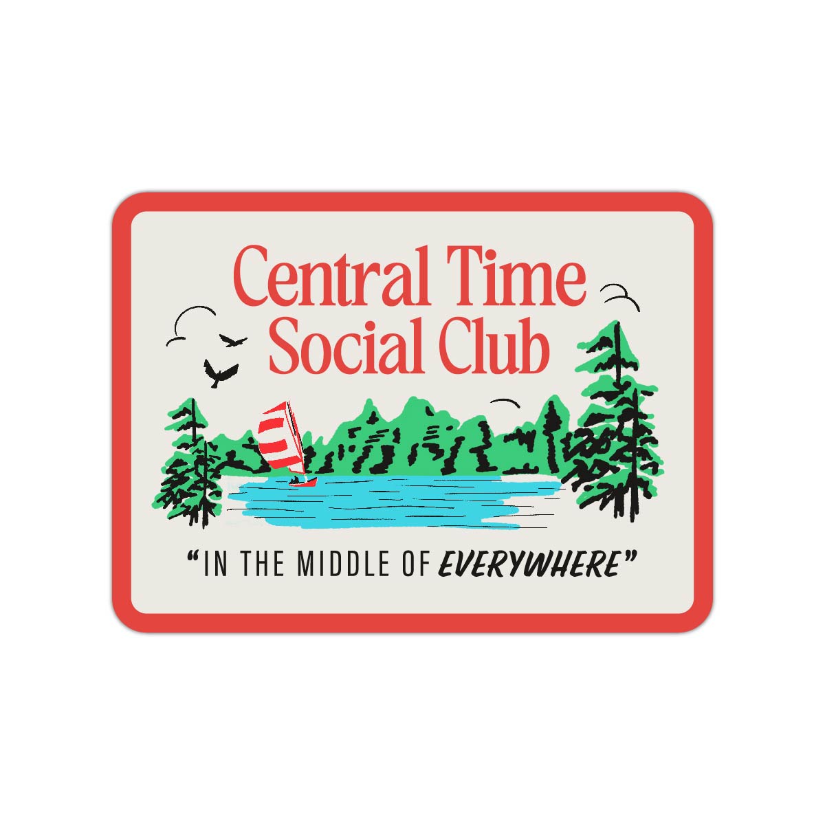 The Lake Souvenir Sticker | Giltee Apparel Company