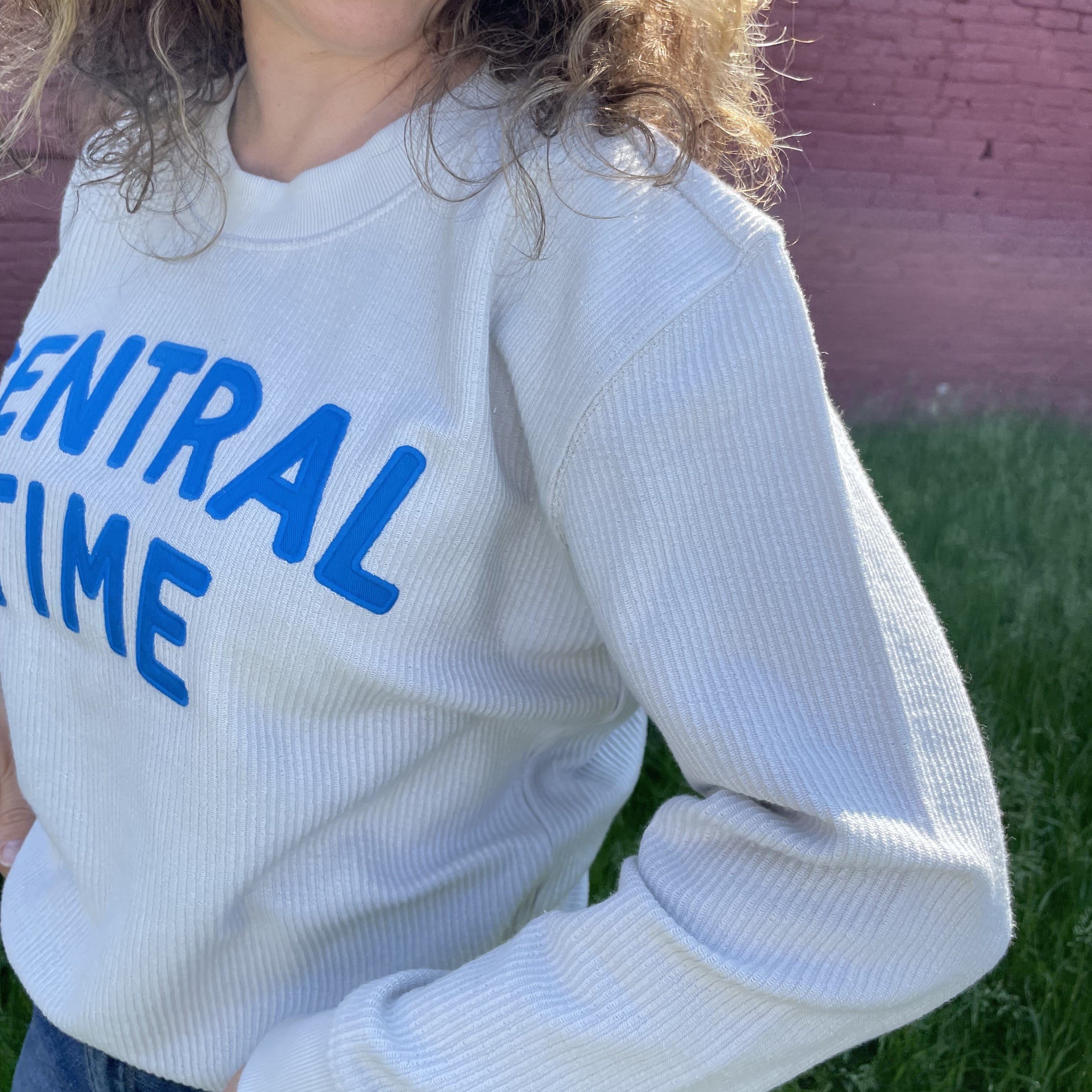 Central Time Cord Rib Crew
