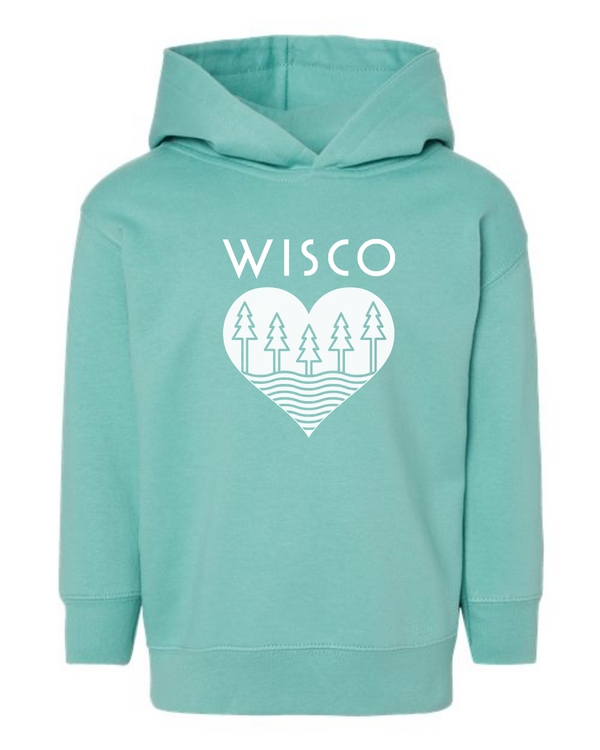 The Wisco Roots Light Teal Toddler Hoodie