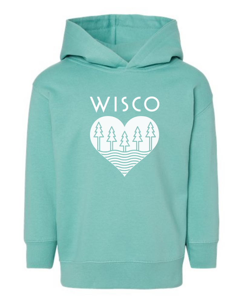 The Wisco Roots Light Teal Toddler Hoodie