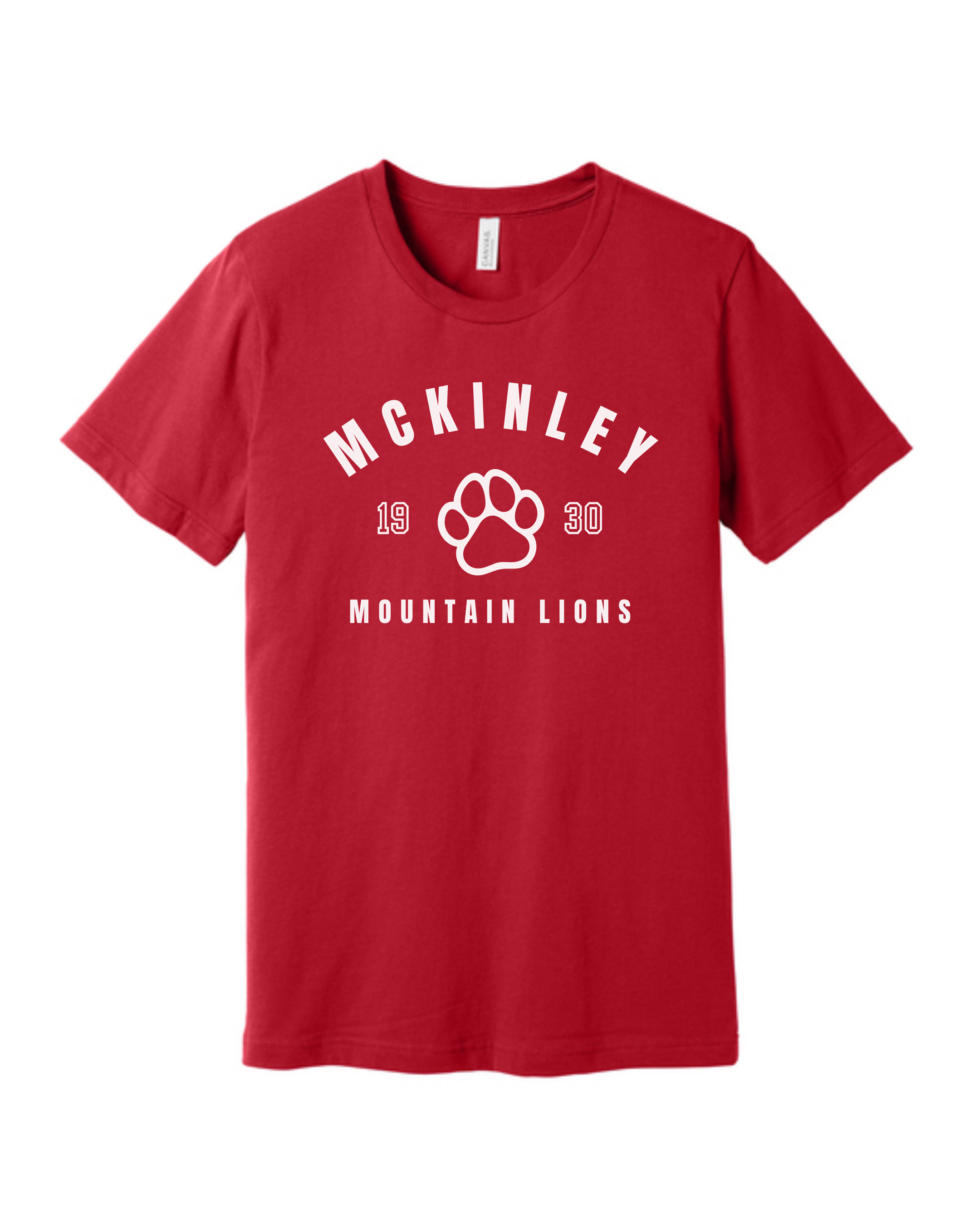 McKinley Paw Adult Tee - avail in red and black