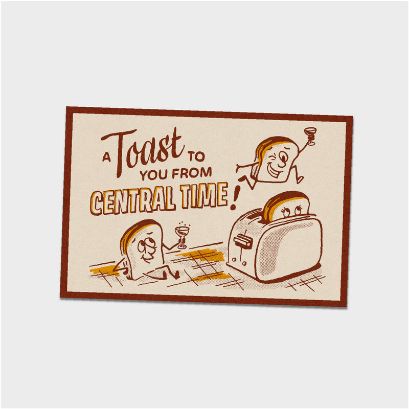 Central Time Post Cards - Assorted 6pk