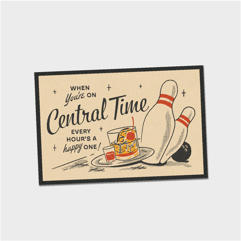 Central Time Post Cards - Assorted 6pk