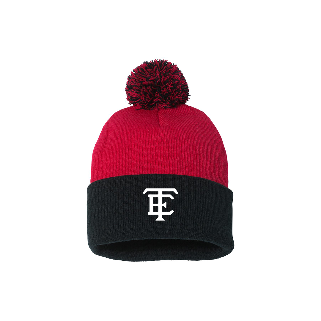 Tosa East Pom Pom Cuffed Beanie