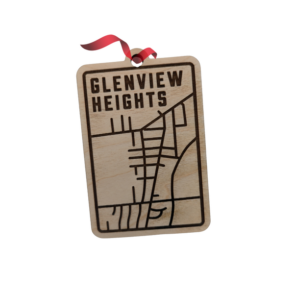 Hand Crafted Wood Ornament - Glenview Heights