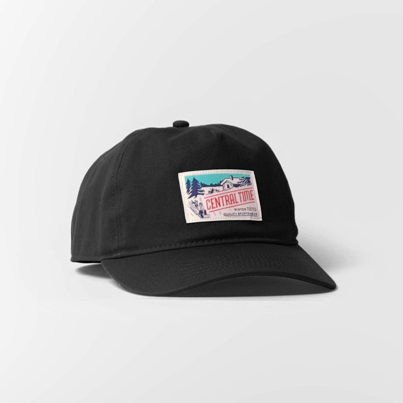 The Toboggan Souvenir Cap - Black Cotton Twill