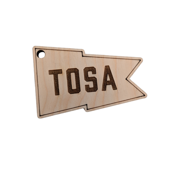 Hand Crafted Wood Ornament - Tosa Pennant