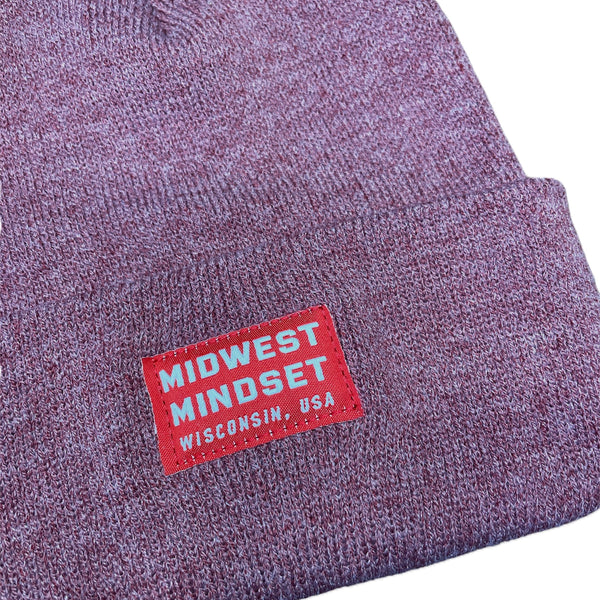 Midwest Mindset Eco Knit Beanie - Heather Cardinal
