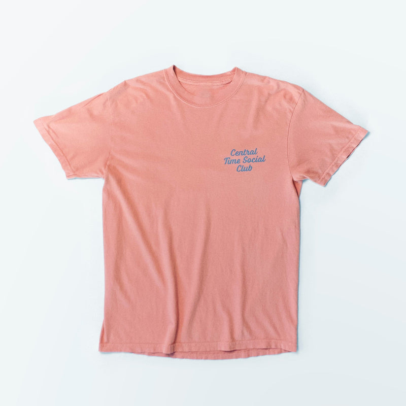 Central Time Social Club Heavyweight Short Sleeve Tee - Vintage Apricot - GILTEE