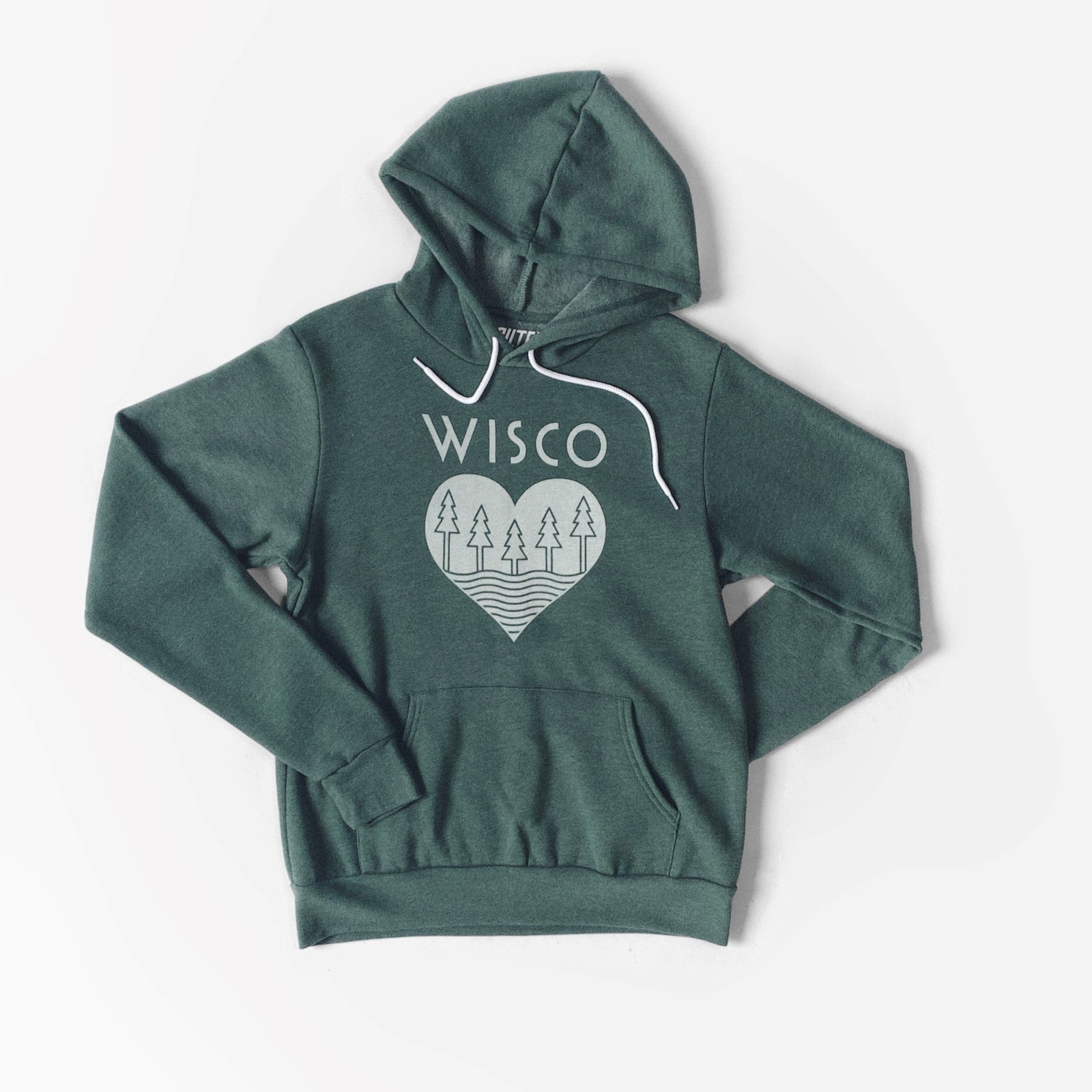 Wisco Roots Heather Forest Hoodie | Giltee Apparel Company