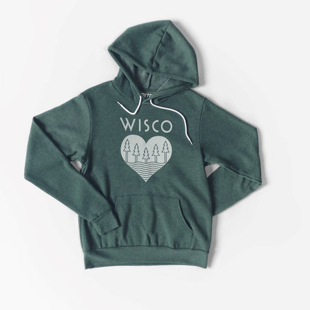 Wisco Roots Heather Forest Hoodie | Giltee Apparel Company