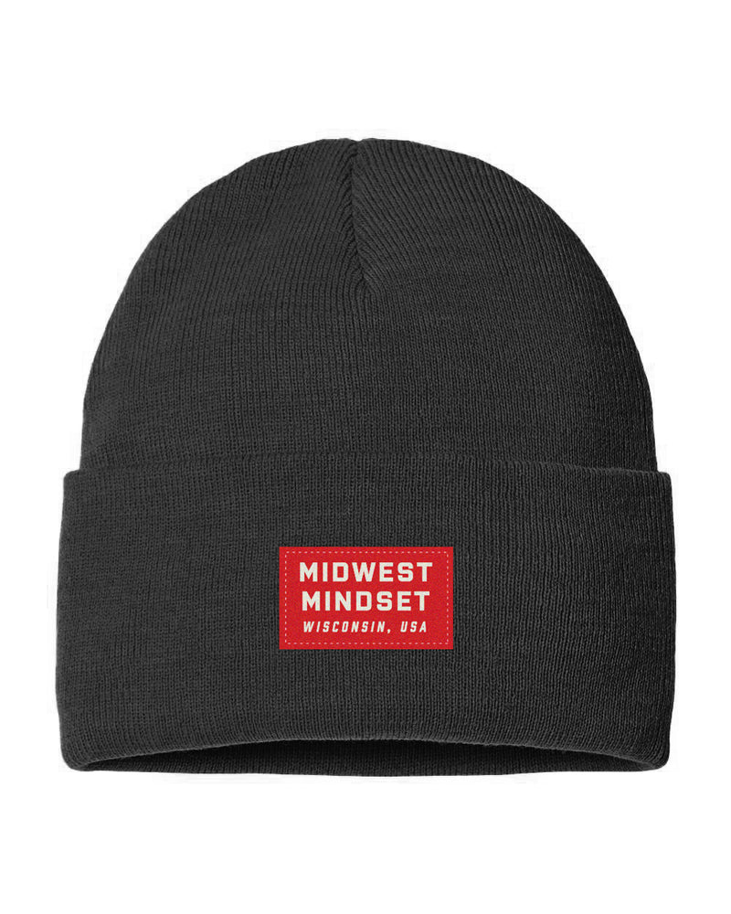 Midwest Mindset Eco Knit Beanie - Classic Black - GILTEE
