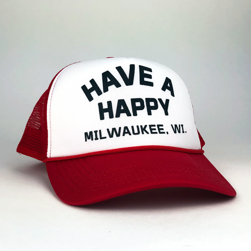 Have A Happy Vintage Foam Trucker - GILTEE