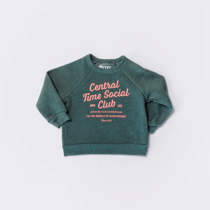 Central Time Social Club Toddler and Youth Crewneck - GILTEE